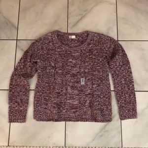 SO Maroon and White Knit Sweater